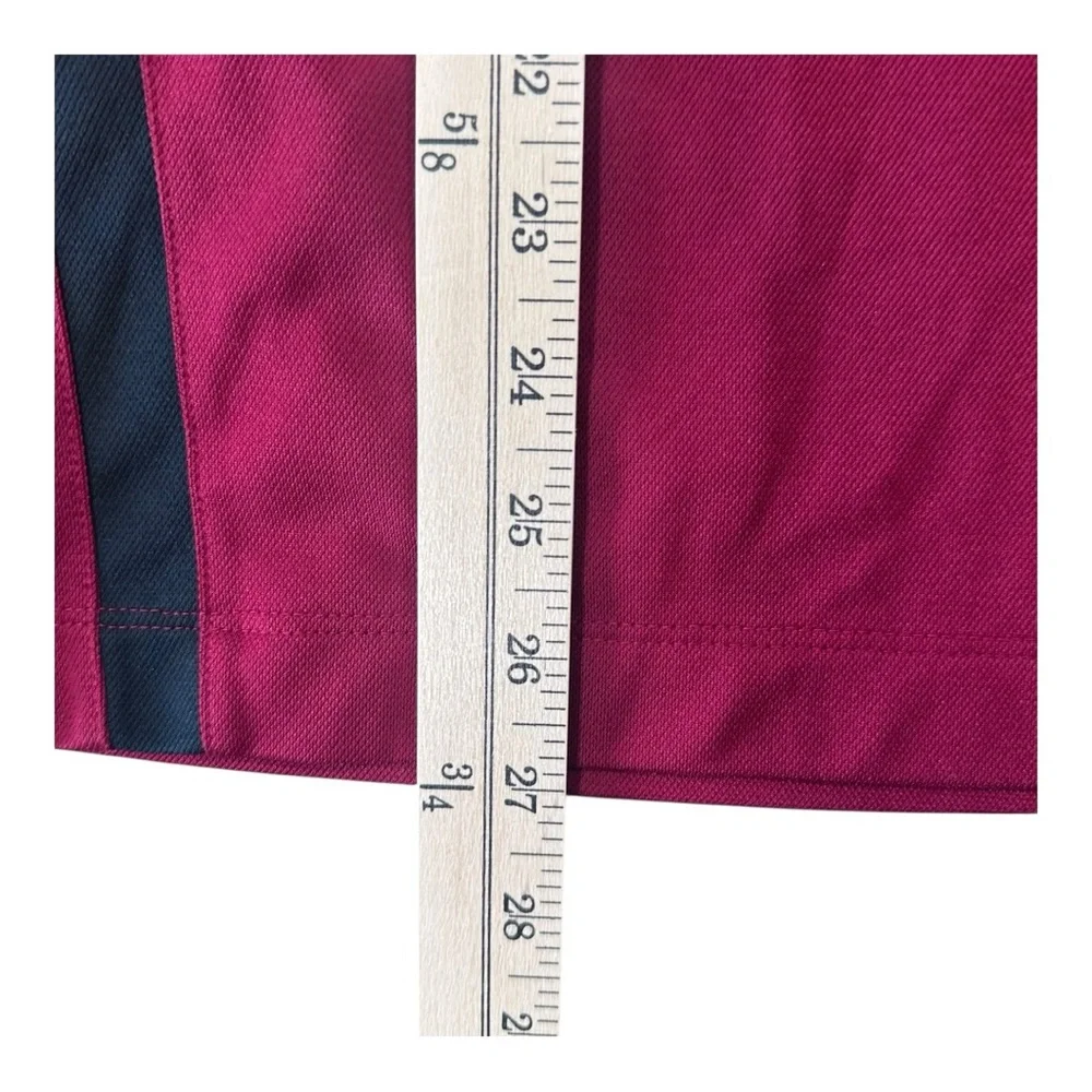 Nike Fit Dry Golf Polo Medium Mens‎ Red w/ Black Stripes Shirt
